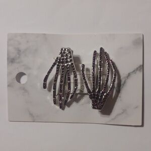 Skeleton Hand 2pc Hair Clips
